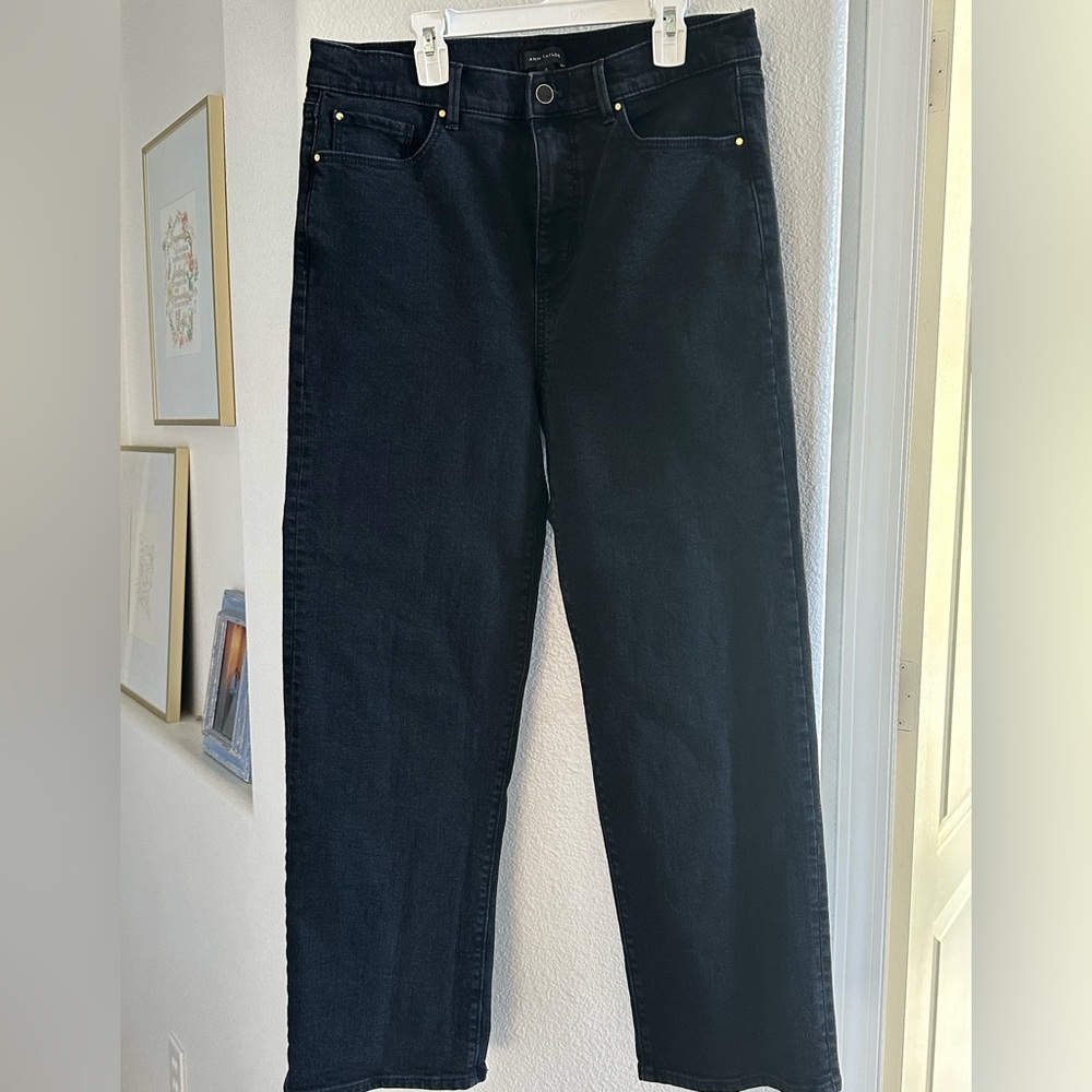 Ann Taylor High Rise Straight Leg Denim